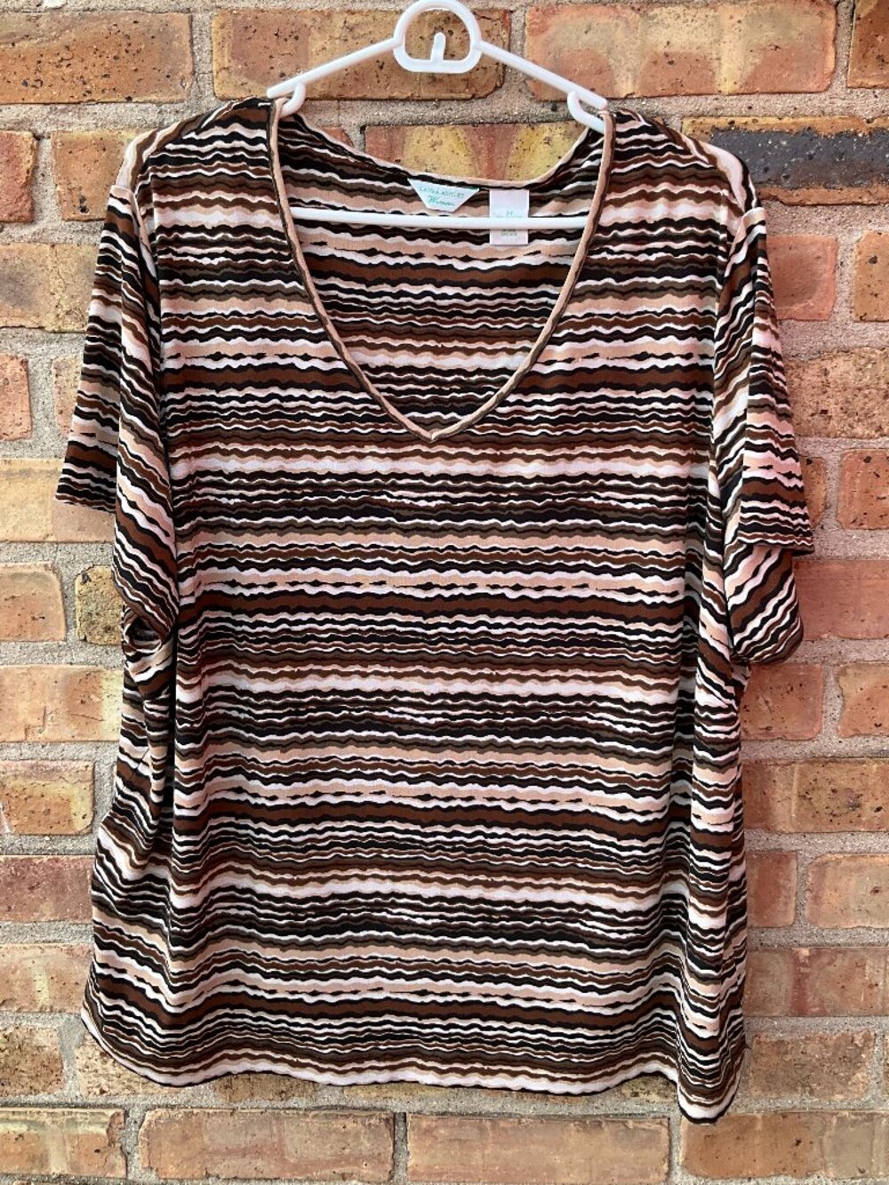 Laura Ashley Women's Brown Top, Size 2X